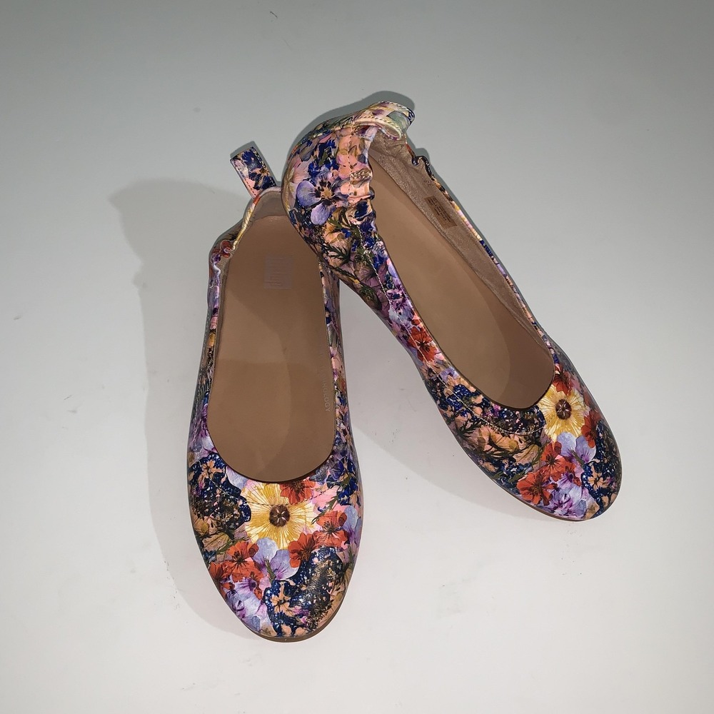 FitFlop Shoes Womens Size 6 Multicolor Floral Ballet Flats Comfort Casual